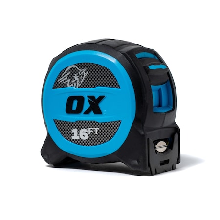 Ox Tools Pro 16-Foot Tuff Blade Tape Measure - Magnetic Dual Hook & 1 1/4" Wide Blade OX-P506016